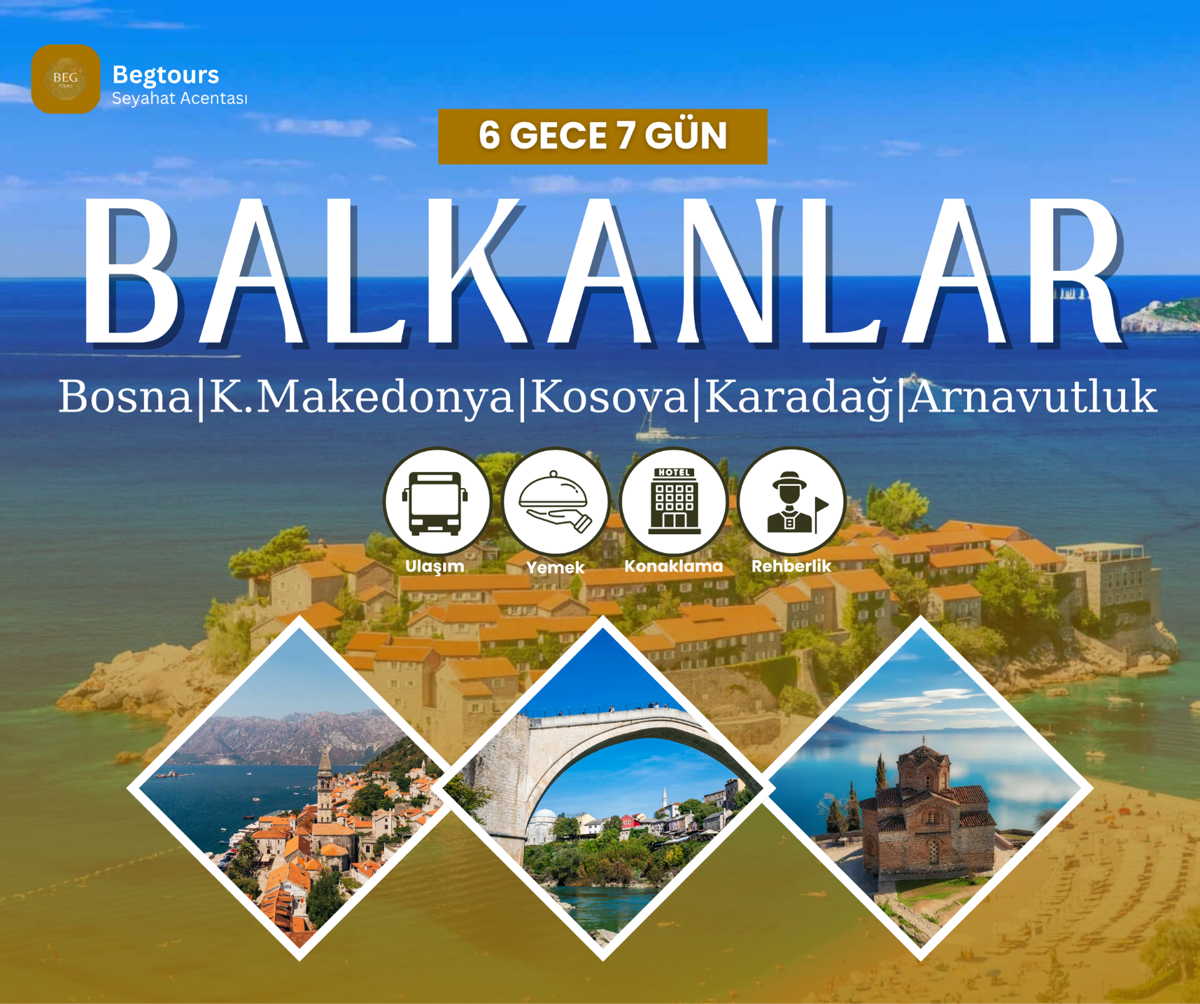 6 Gece 7 Gün Balkan Turu